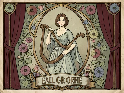 Concert Playbill with Lyre