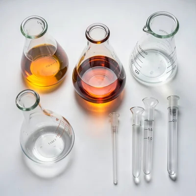 Overhead Glassware Collection Square Arrangement