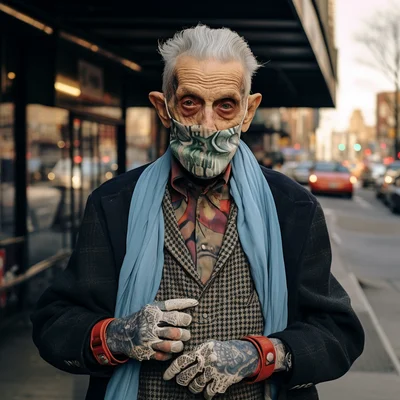 Street photo in the style of Vivian Maier The tales o