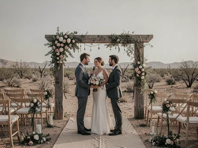 Desert wedding ceremony