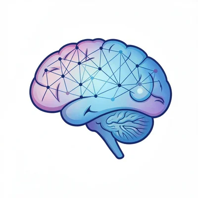 Morphing vector illustration, brain transforming into network , smooth vector gr