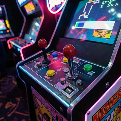 Joystick and Button Panel Close-Up
