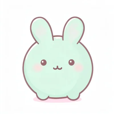 Mint green kawaii bunny