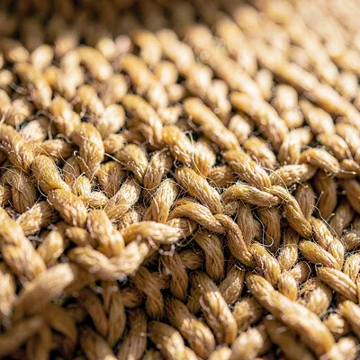 Helmar-mineralcut macro of slub-knit blanket weave, fine slubby fiber under raki