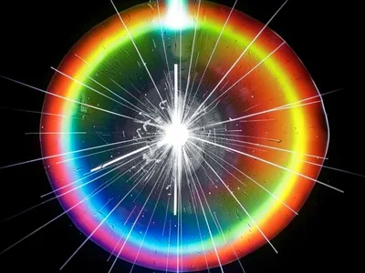Impact stress radiating from point