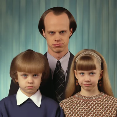 Awkwardfamilyphotos.com suburban kids with long foreh