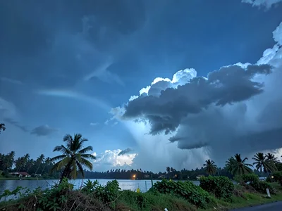 Clearing after monsoon burst blue appearing