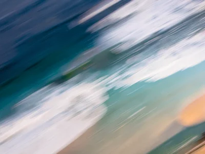 Direction visible in blur as diagonal
