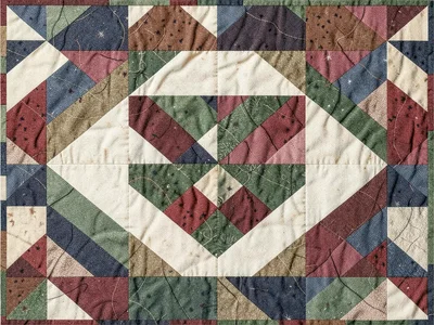 Tumbling Blocks quilt illusion