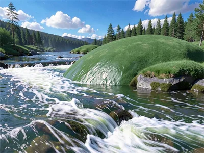 Standing wave rendered as smooth mound