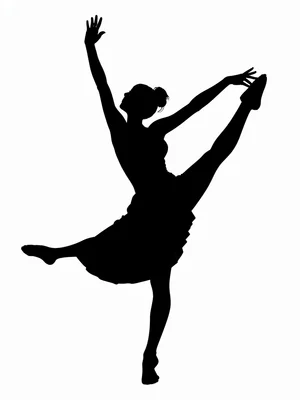 Dancer pose silhouette