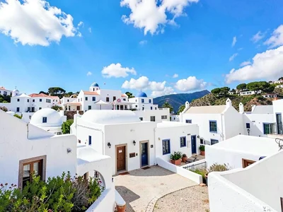 White village squinting bright