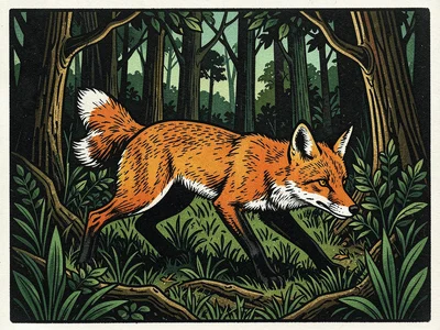 Fox in the forest