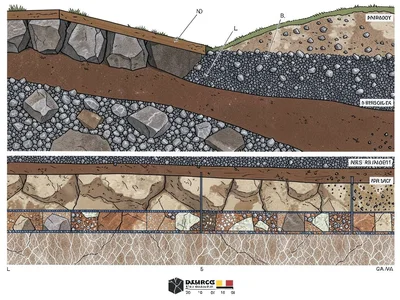 Coal seam geological section