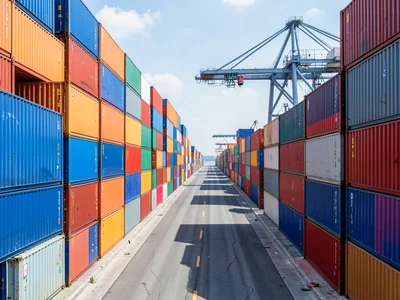 Quayside Container Row Vanishing Point
