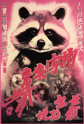 A Tarantino movie poster of Angry Badger in Japan. Ce