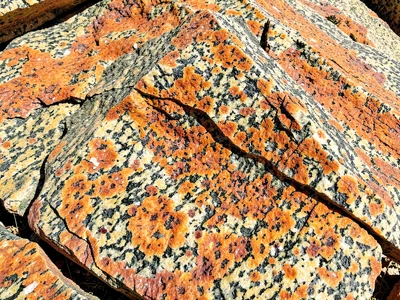 Summer sun on granite warm tones