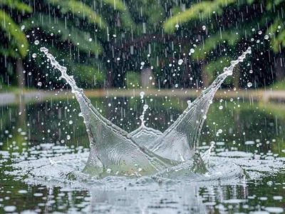 Crown splash frozen at peak formation