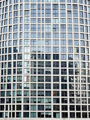 Building facade grid pattern