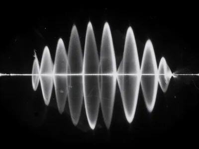 Sound vibration visible as standing wave in air