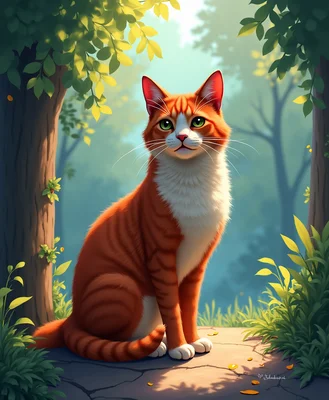 Cat in style of alena aenami
