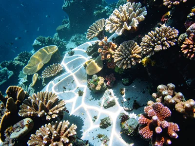 Caustic on coral reef formation