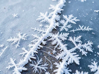 Frost meeting unfrosted showing boundary