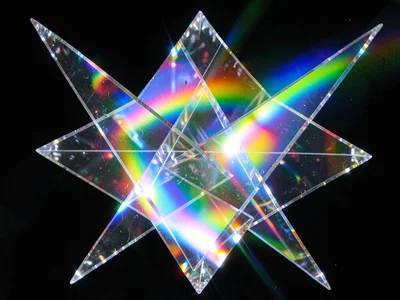 Prism array creating overlapping spectral fields