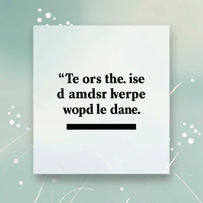 Quote card with a thick underline and a bouncing dot motif, sage green field