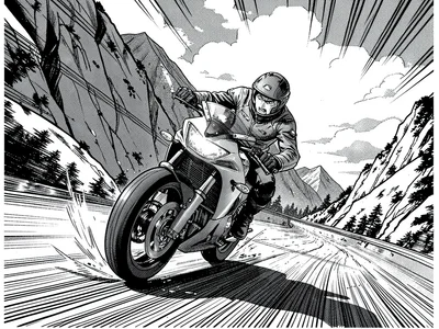 Motorcycle mountain curve