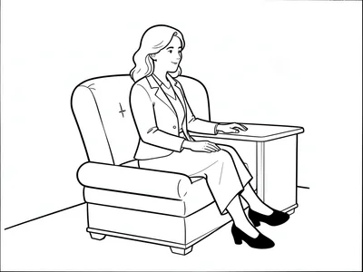 Mother-shaped therapy couch