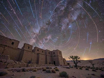 Trails above ancient fort ruins