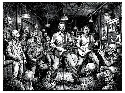 Dive bar creature audience