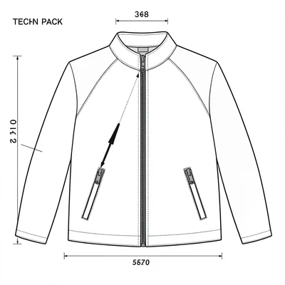 Jacket raglan sleeve zipper