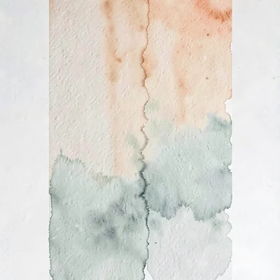 A vertical color-wash slides from cool sage at the bottom to warm peach at the t