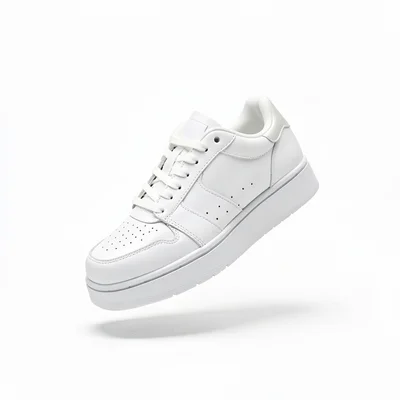 Sneaker floating on seamless