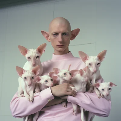 Matthew Barney crestmaster movie still hairless cats