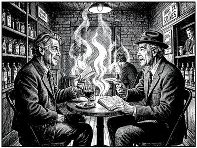 Beatnik poetry reading