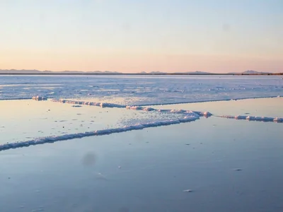 Morning calm creating perfect mirror conditions