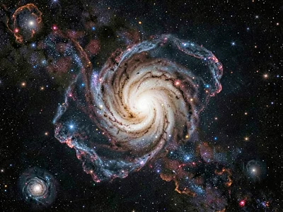 Irregular galaxy showing chaotic structure