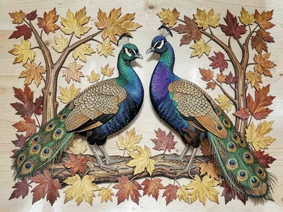 Marquetry pheasants