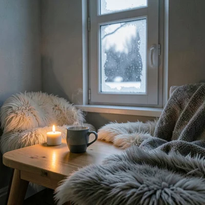 Ceramic Coffee Cup by Winter Window