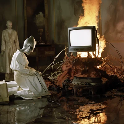 Matthew Barney crestmaster movie still ai computer