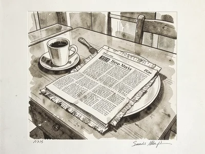 Morning coffee scene