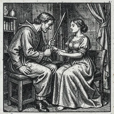 Death claiming a young maiden