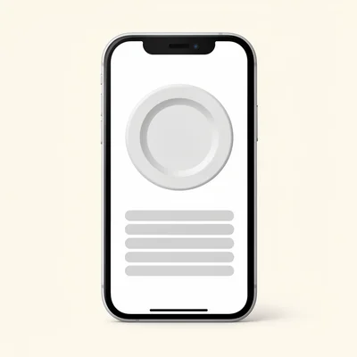 Flat UI mockup of a meal-plan to grocery generator screen on a phone, a large ab