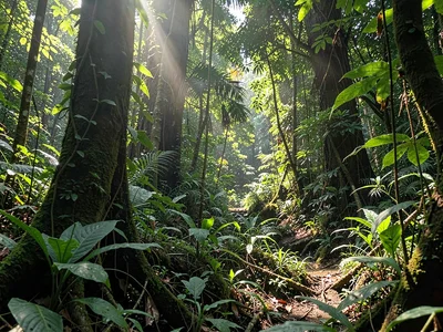 New growth rushing to fill canopy gap