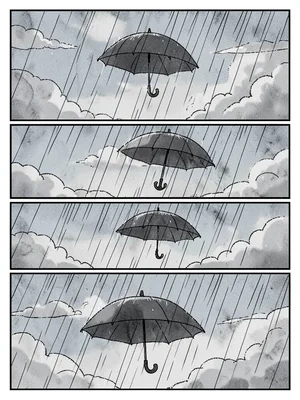 Upward falling rain