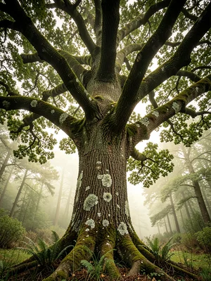 Oak Portrait in Woodland Clearing