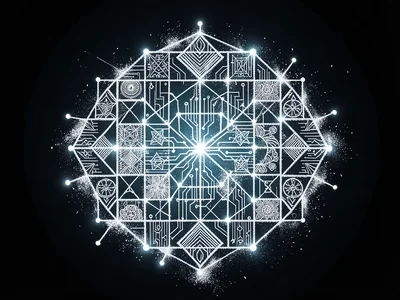 Kolam grid as spreadsheet visualization, cells filled with traditional pattern s